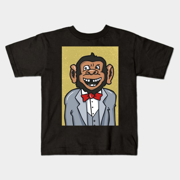 Monkey Butler Kids T-Shirt by chawlie